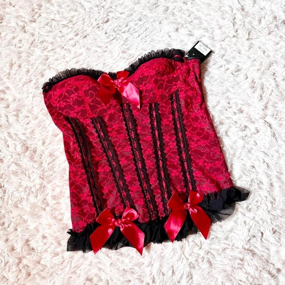 Whimsygoth Dark Fairy Academia Romantic Sexy Lingerie Corset Womens 2X Vampy